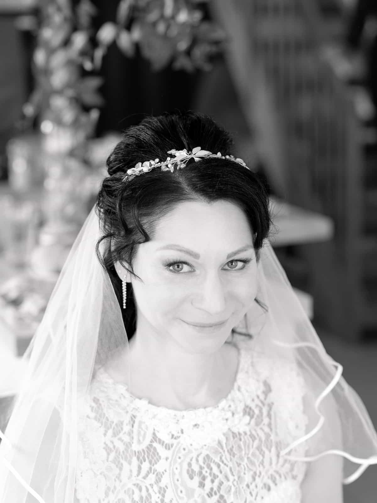 Natural portrait of a happy bride