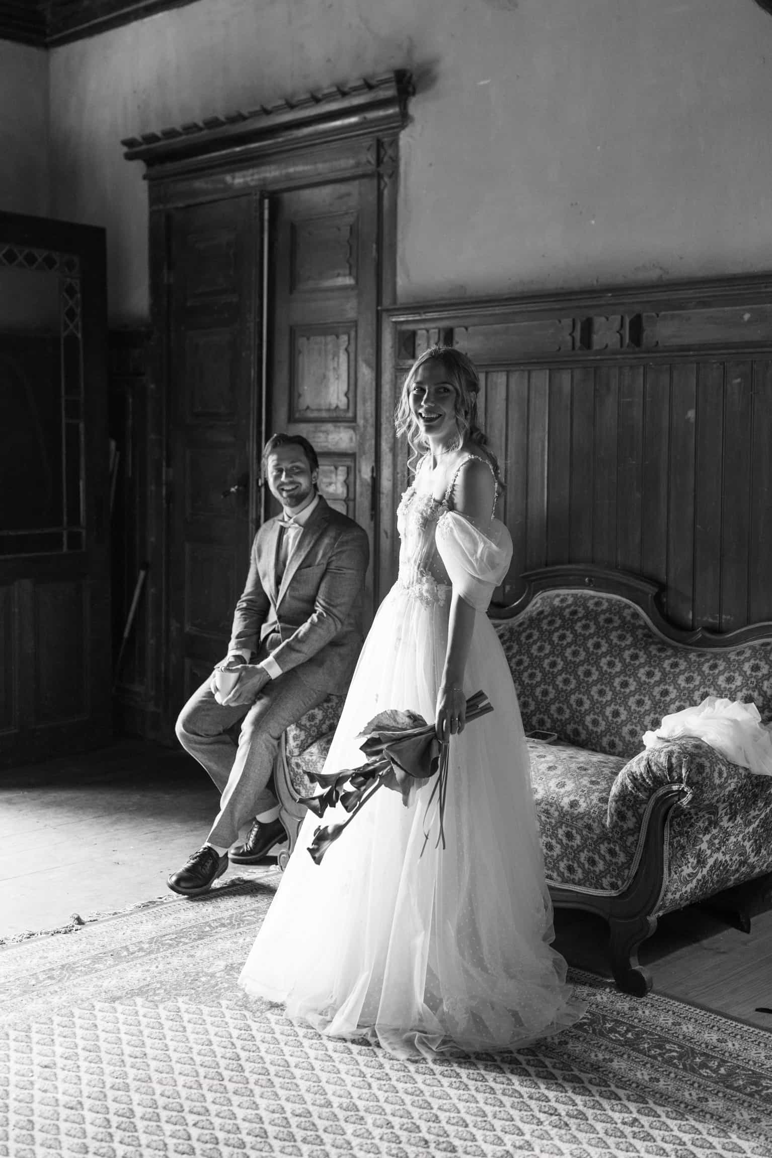Candid documentary wedding photograph