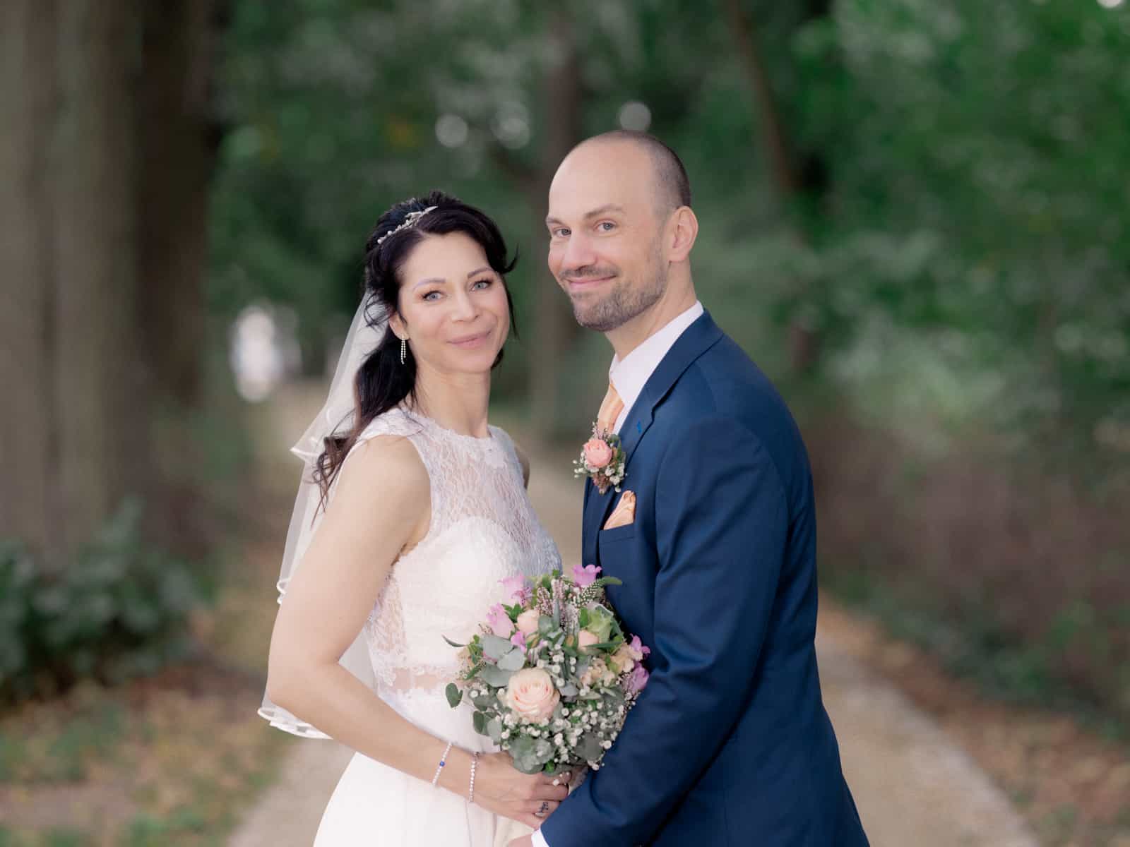 Couple in classic portrait pose